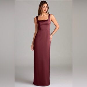 Azazie Flori Dress in Merlot
